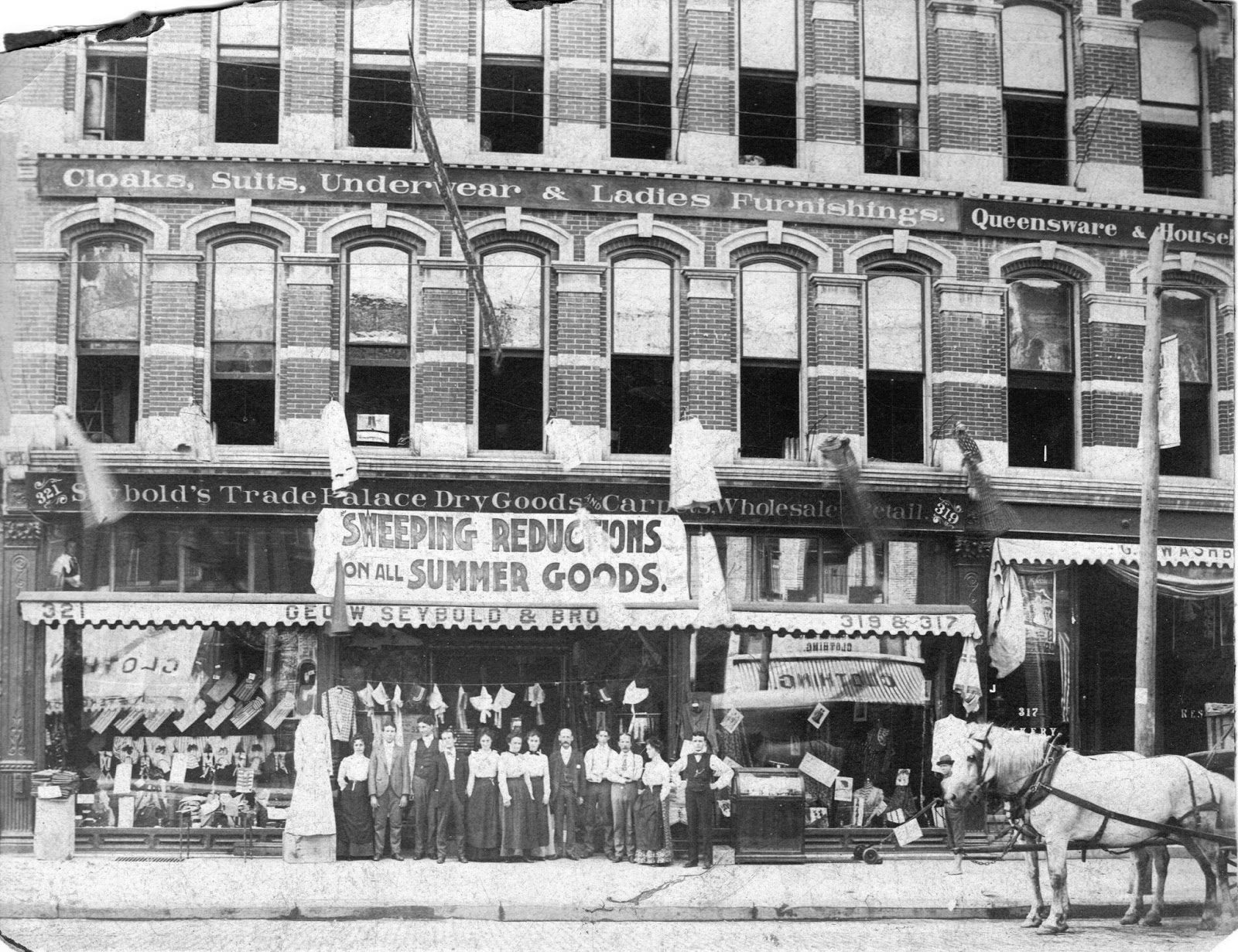 Seybold Dry Goods storefront, later the site of the State Theater