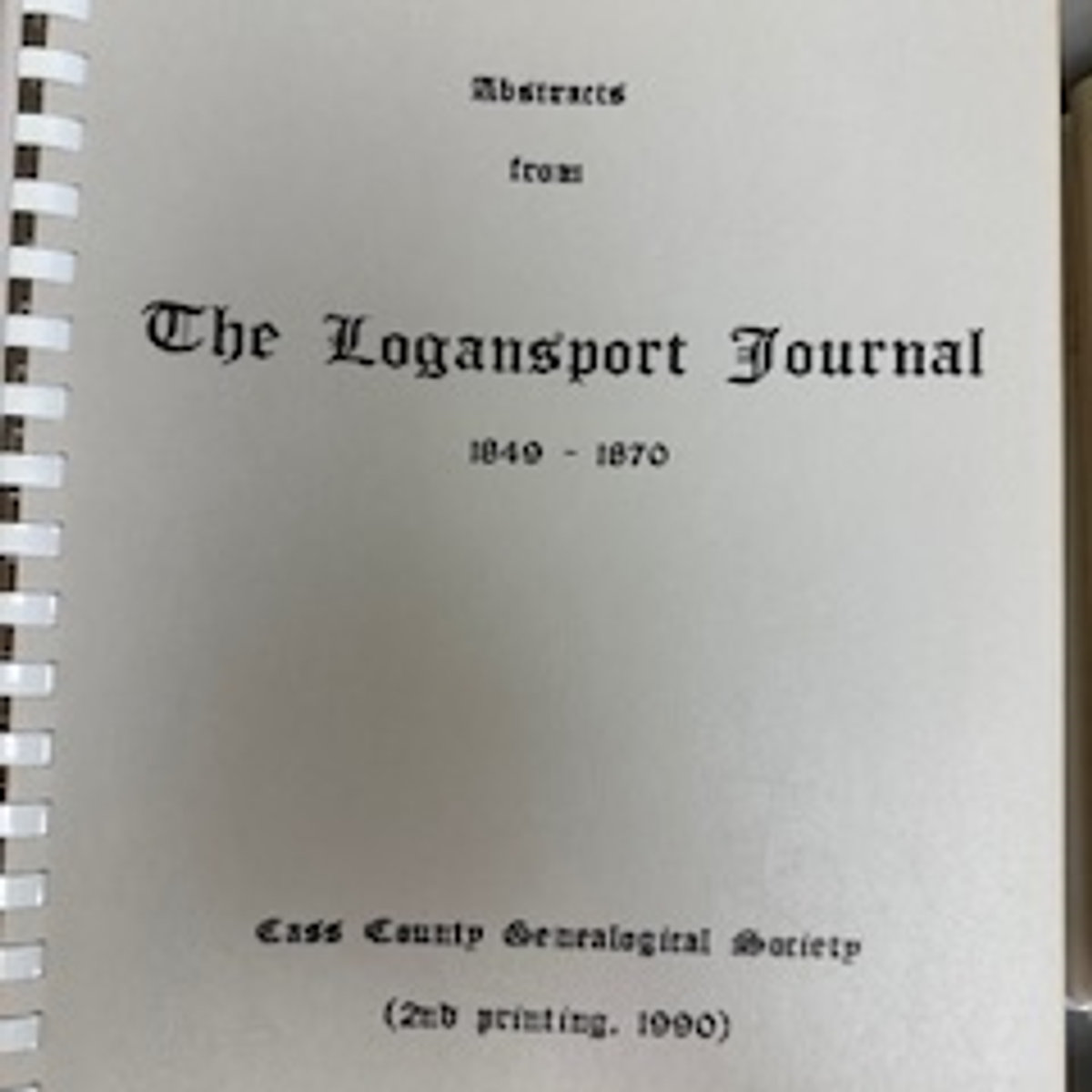 Abstracts from the Logansport Journal, 1840–1870